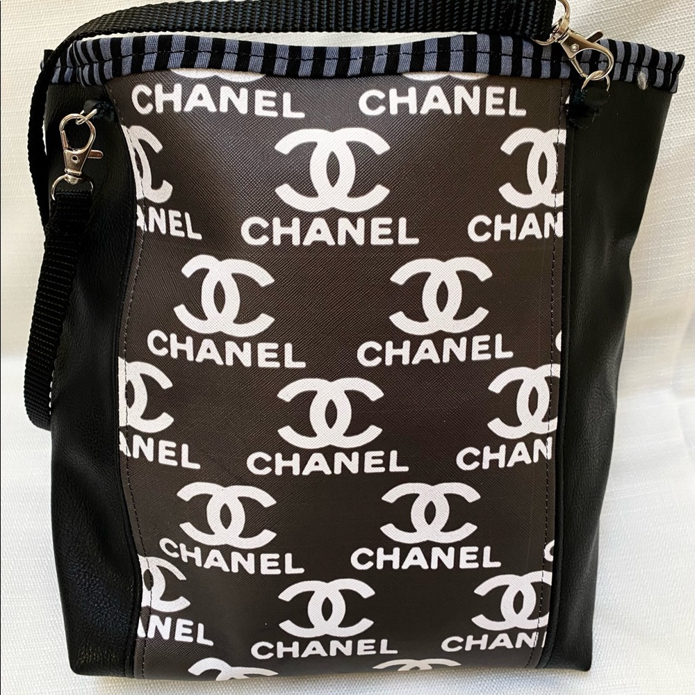 Black Shoulder Purse Handbag Repurposed